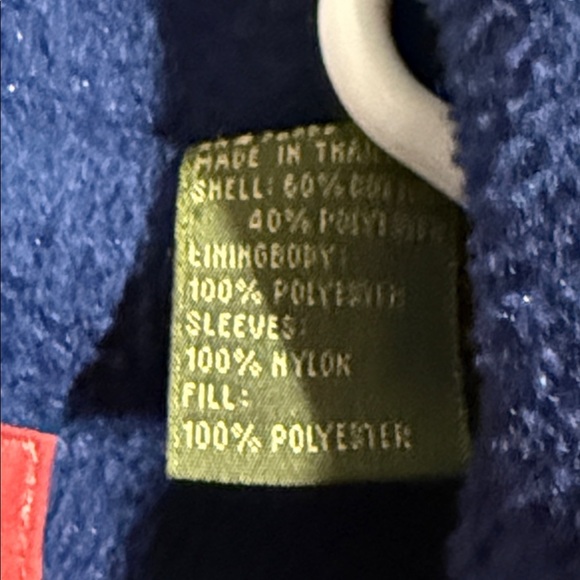 Vintage 90s Timberland Red Blue Fleece Lined WeatherGearWaterProof Cargo Coat XL - Picture 4 of 4